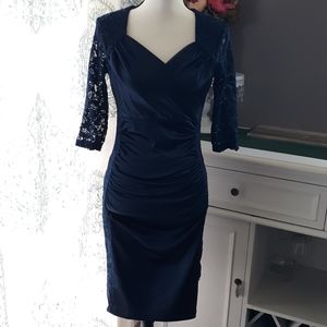 Navy blue lace dress